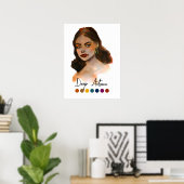 Diep Herfsttype Seizoensgebonden Kleurenanalyse Ku Poster (Thuiskantoor)