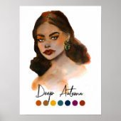 Diep Herfsttype Seizoensgebonden Kleurenanalyse Ku Poster (Voorkant)