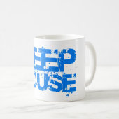 diep-house muziek dj cup of mok blauw design (Voorkant rechts)