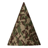 Diep hout camouflage  feesthoedjes (Achterkant)