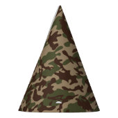 Diep hout camouflage  feesthoedjes (Links)