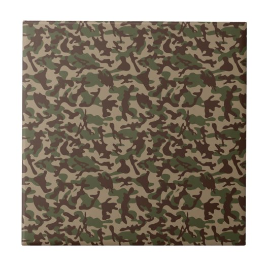 Diep hout camouflage   tegeltje (Voorkant)