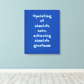 Diep Ijsblauw Zilver Quantum Art Canvas Afdruk (Insitu (Houten vloer))
