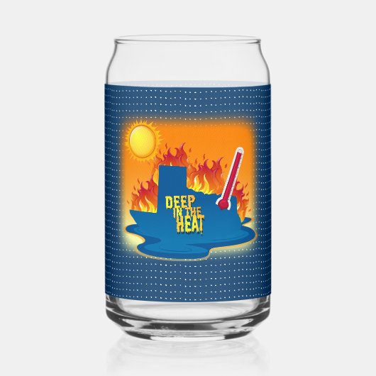 Diep in de hitte van Texas Blikvorm Glas (Voorkant)