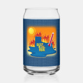 Diep in de hitte van Texas Blikvorm Glas (Achterkant)