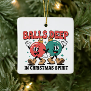 Diep in de Kerst Sarcasme Vies Humor Keramisch Ornament