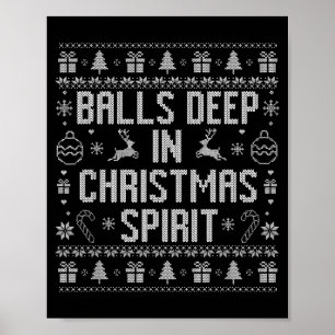 Diep In De Kerst Srit Koppel Overeenkomende Kerstm Poster