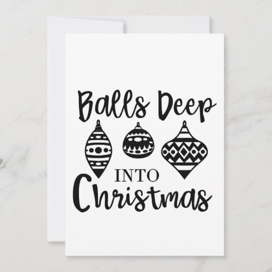 Diep in de Kerstmis Grappige Kerstmis Xmas Aankondiging (Voorkant)