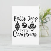 Diep in de Kerstmis Grappige Kerstmis Xmas Aankondiging (Staand voorkant)