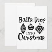 Diep in de Kerstmis Grappige Kerstmis Xmas Aankondiging (Voorkant / Achterkant)