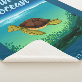 Diep in de oceaan Happy Turtles spelen de hele dag Sherpa Deken