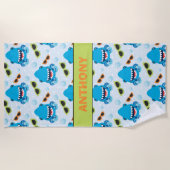 Diep In De Zee Haaien Persoonlijk Strandlaken (Voorkant)