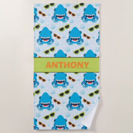 Diep In De Zee Haaien Persoonlijk Strandlaken