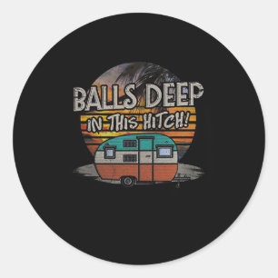 Diep In Deze Reis Grappig Campingcadeau Ronde Sticker