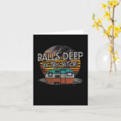Diep in dit luik grappig camping cadeau kaart (Gele Bloem)