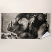 DIEP IN GEDACHTEN Strand Handdoek (Voorkant)