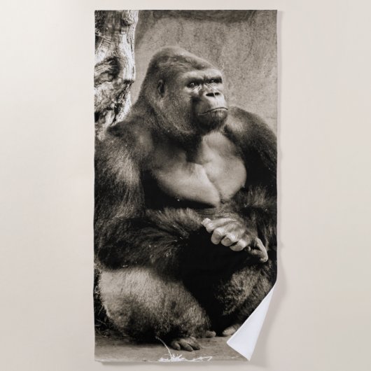 DIEP IN GEDACHTEN Strand Handdoek (Voorkant)