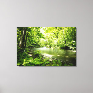 Diep in het bos canvas afdruk