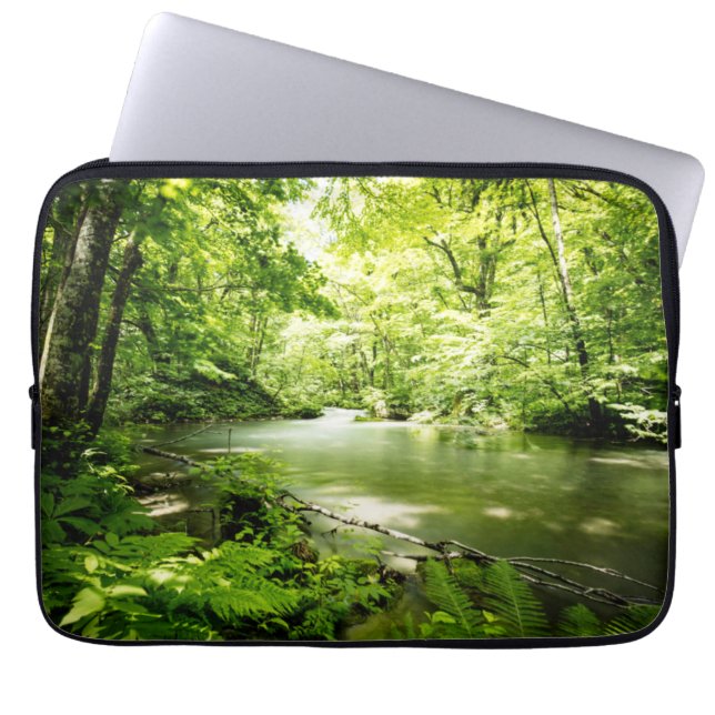 Diep in het bos laptop sleeve (Voorkant)