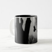 Diep in het bos tweekleurige koffiemok (Voorkant links)