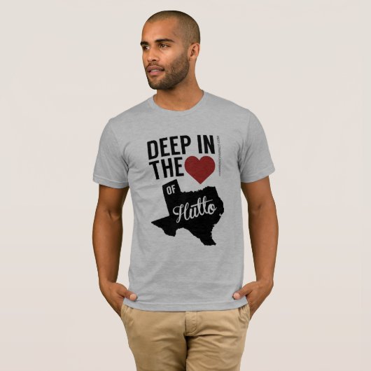 Diep in het hart van het lokale Texas T-shirt voor (Voorkant volledig)