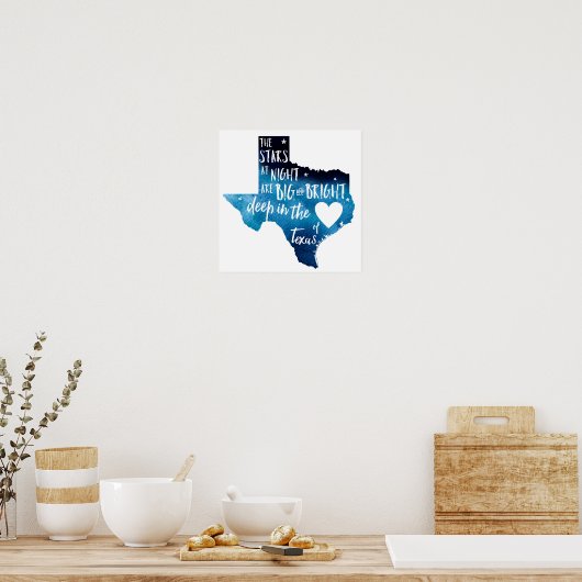 Diep in het hart van TX Harvey print (Keuken)