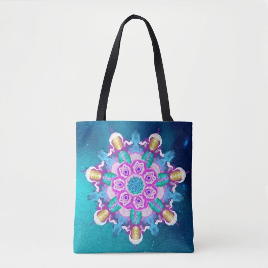 *~* diep in het universeel herstellende vredesmand tote bag (Voorkant)