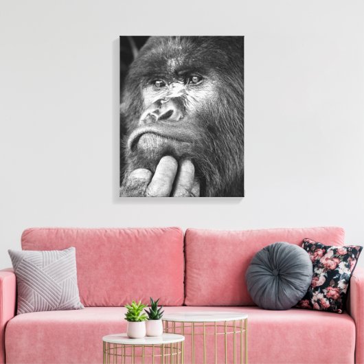 Diep in Hoewel Gorilla Canvas (Insitu (Woonkamer))