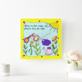 Diep in hun Roots Square Clock Vierkante Klok (Huis)