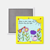 Diep in hun Roots Square Magnet (Voorkant / Achterkant)