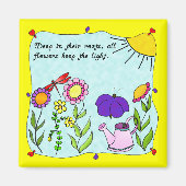 Diep in hun Roots Square Magnet (Voorkant)