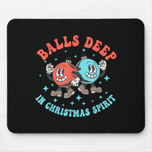 Diep In Kerstmis Srit Grappige Kerst Spreuk  Muismat (Voorkant)