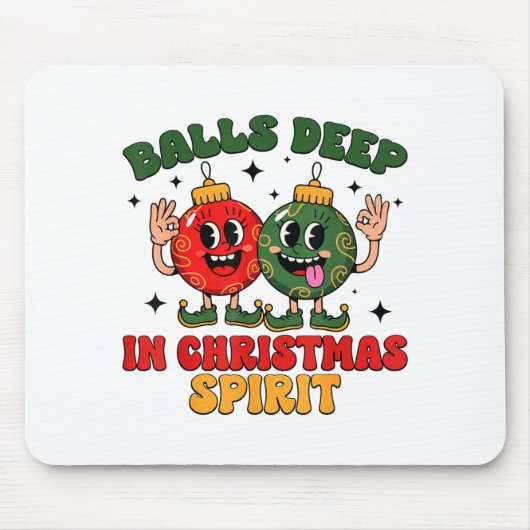 Diep In Kerstmis Srit Grappige Kerst Spreuk Muismat (Voorkant)