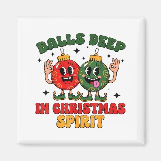 Diep In Kerstmis Srit Grappige Kerstmis Uitdrukkin Magneet (Voorkant)
