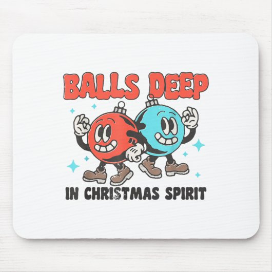 Diep In Kerstmis Srit Grappige Kerstmis Uitdrukkin Muismat (Voorkant)