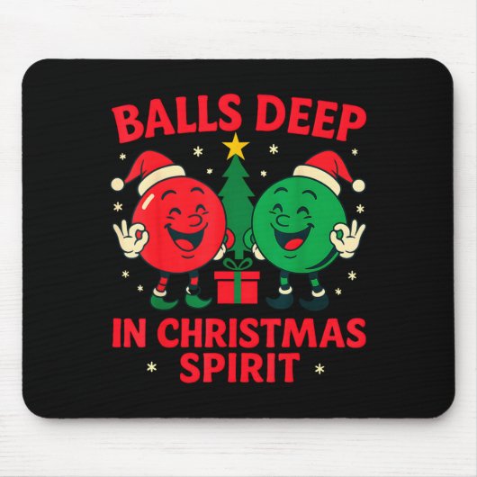 Diep In Kerstmis Srit Grappige Volwassene Kerstmis Muismat (Voorkant)