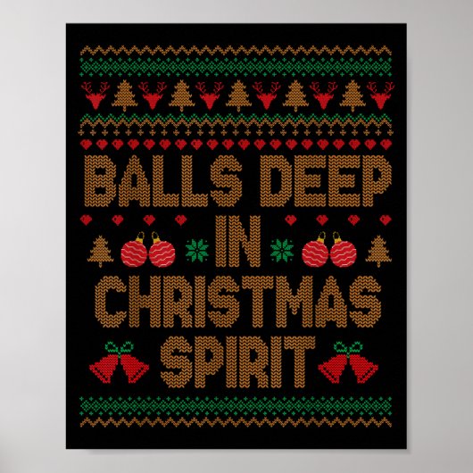 Diep In Kerstmis Srit Koppels Bijpassende Verschri Poster (Voorkant)