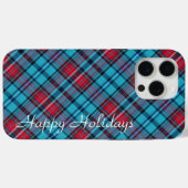 Diep Indigo, Aqua, Rood & Tinten van Blauwe Plaid Case-Mate iPhone Case (Achterkant (horizontaal))