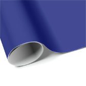 Diep Indigo Navy Blauwe Kleuraccent Cadeaupapier (Rol Hoek)