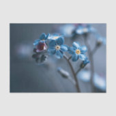 Diep Indigo Stemming Botanische Vergis-mij-niet De Tissuepapier (Voorkant)