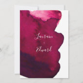 Diep karmozijnrood waterverf abstracte inkt wijnro kaart (Achterkant)