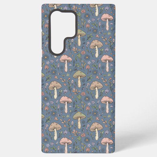 Diep Leigrijs Schimmelpatroon Naadloos Donkere Aca Samsung Galaxy Hoesje (Achterkant)
