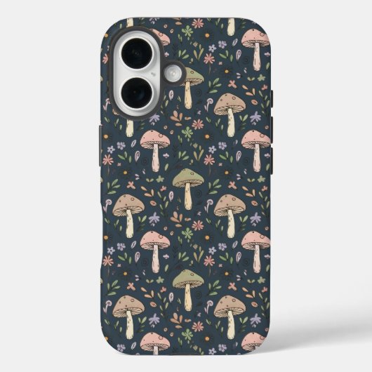 Diep Leisteenblauwe Schimmels Naadloos Patroon Aca Case-Mate iPhone Case (Achterkant)