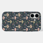 Diep Leisteenblauwe Schimmels Naadloos Patroon Aca Case-Mate iPhone Case (Achterkant (horizontaal))