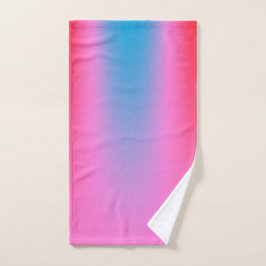 Diep Magenta Roze naar Rood & Blauw Auric Ombre Handdoek