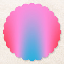 Diep Magenta Roze naar Rood & Blauw Auric Ombre Kartonnen Onderzetters