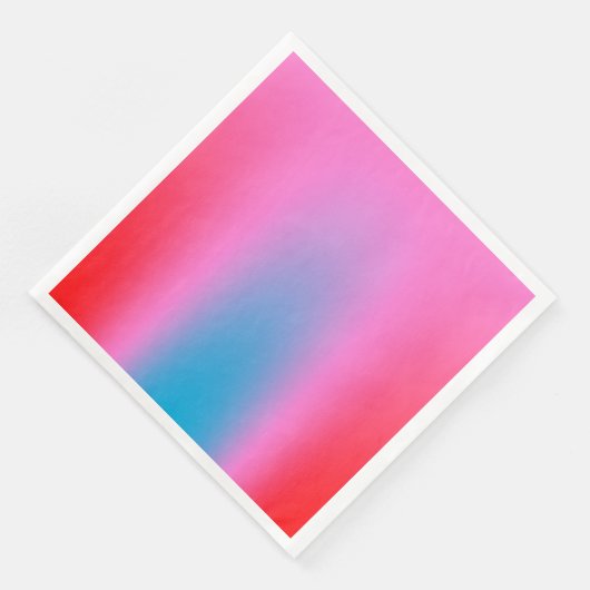 Diep Magenta Roze naar Rood & Blauw Auric Ombre Servet (Hoek)