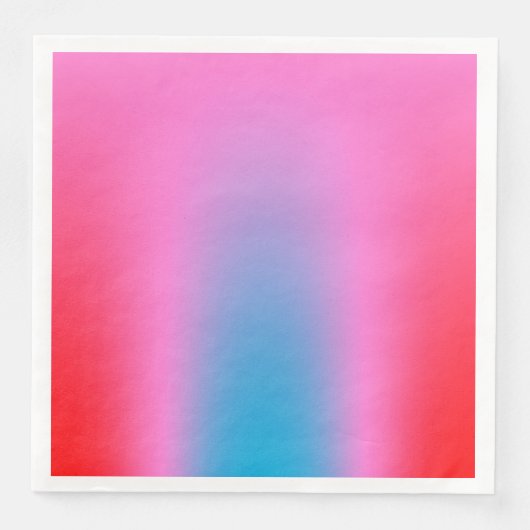 Diep Magenta Roze naar Rood & Blauw Auric Ombre Servet (Voorkant)