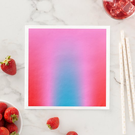 Diep Magenta Roze naar Rood & Blauw Auric Ombre Servet (Insitu)