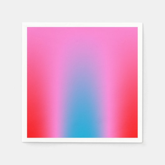 Diep Magenta Roze naar Rood & Blauw Auric Ombre Servet (Voorkant)